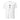 White t-shirt with a black and orange graphic on a white background