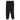 Black sweatpants with a small logo on a white background