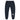 Black jogger pants with a logo on a white background