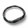 Black ABUS chain lock on a white background
