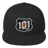 Black cap with a logo featuring the number 101 and a lightning bolt on a white background