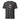 Dark gray t-shirt with a logo on the chest against a white background
