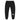 Black sweatpants with a logo on a white background